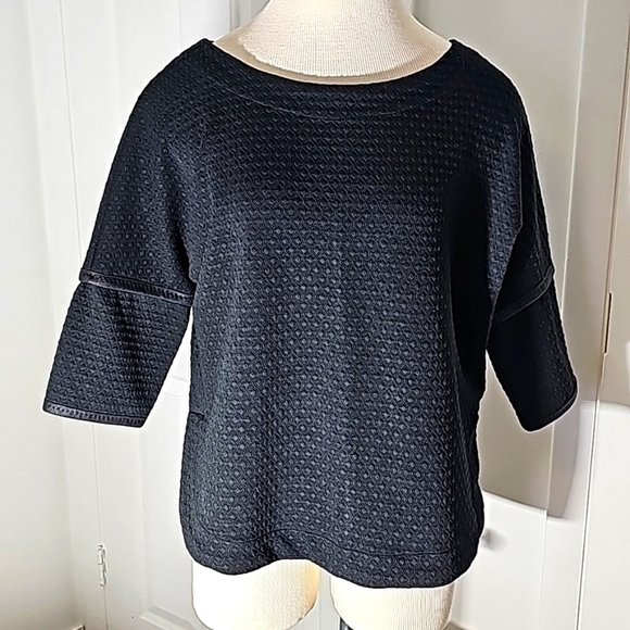 Max Studio NWT, women's black pop over top size small, oversized. Beauti…‎ - Picture 2 of 14